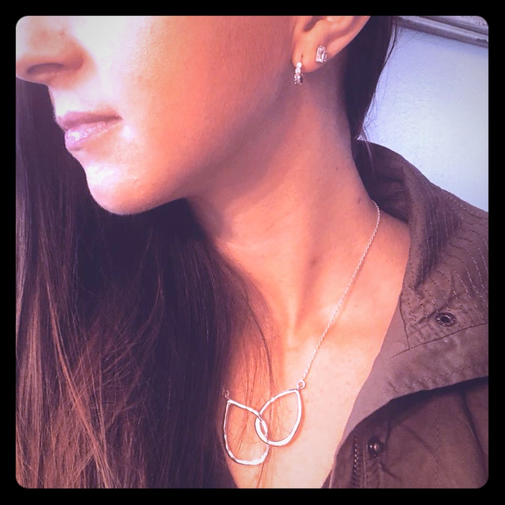 Interlocking Double Teardrop Necklace